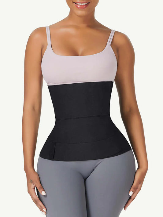Black Latex Waist Wrap Compression Band